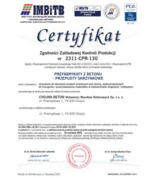 Certyfikat 2311-CPR-130